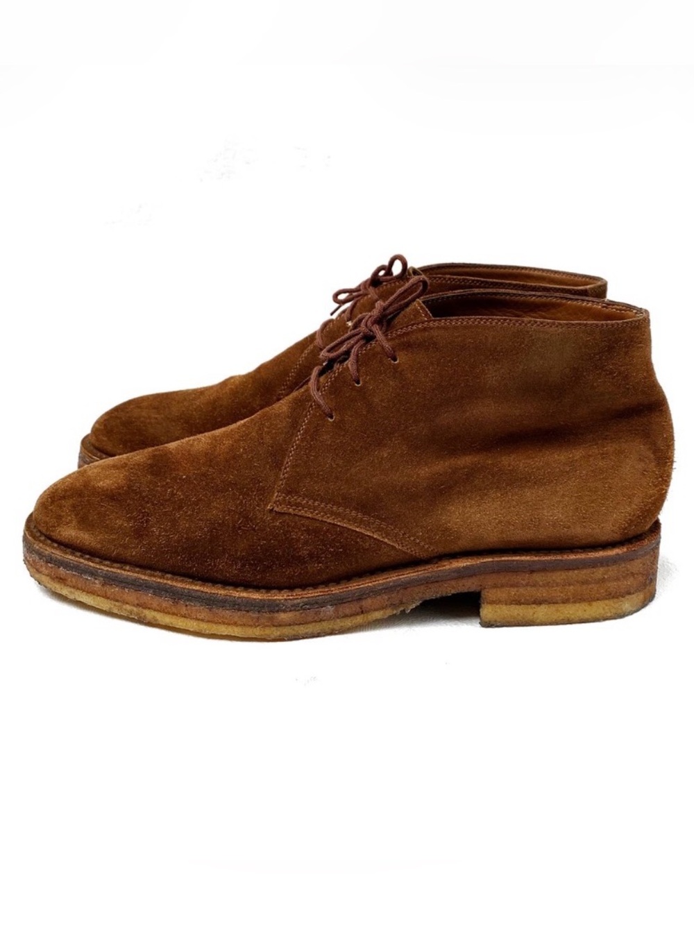 Kiton By Silvano Lattanzi Napoli Tobacco Suede Chukka Boots EU41/IT6.5/US8